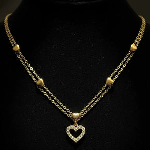 Collier Double Rang "Cœur Éclat" - Celesti