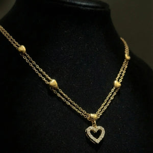 Collier Double Rang "Cœur Éclat" Celesti