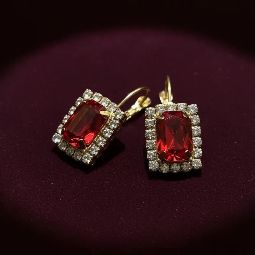 Boucles d’Oreilles Rubis Élégance Royale - Celesti